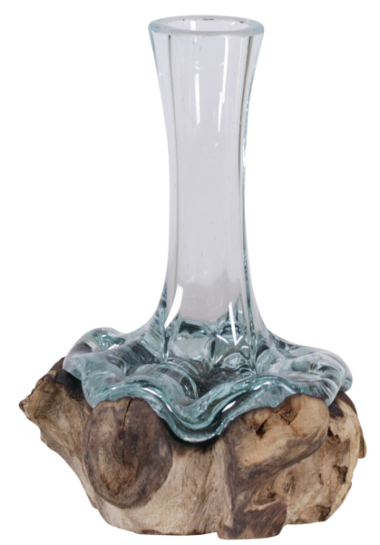 Glasflasche  "XS " Kaffeeholz