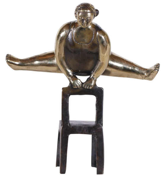 Yoga " Dame " auf Stuhl  Spagat